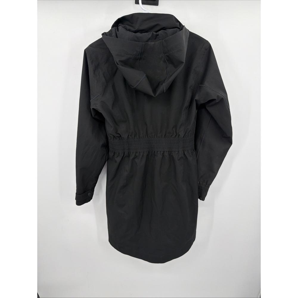 Athleta Women's Black Rainout Sutro Long Trench Coat Jacket Size XXS - Picture 10 of 16